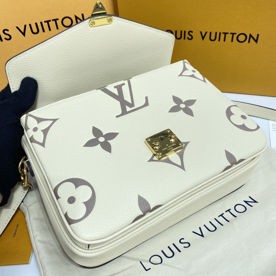 Louis Vuitton POCHETTE METIS Handbag Monogram Empreinte M45596 Beige